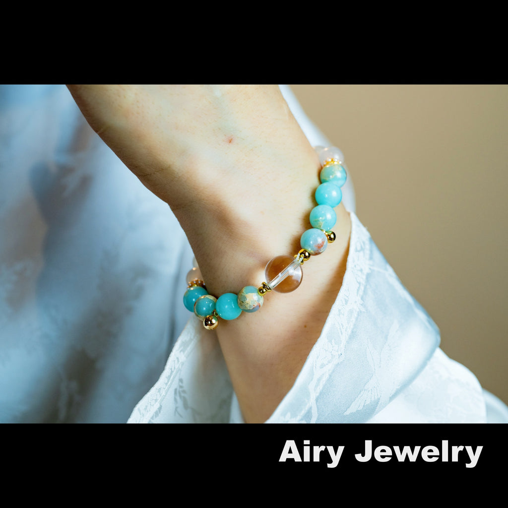 Shoushan stone crystal bracelet