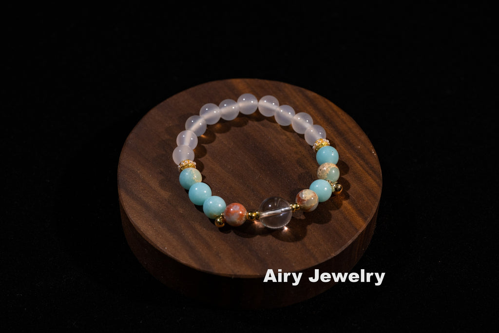 Shoushan stone crystal bracelet