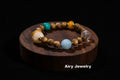 Original handmade bracelet made of agarwood gemstones